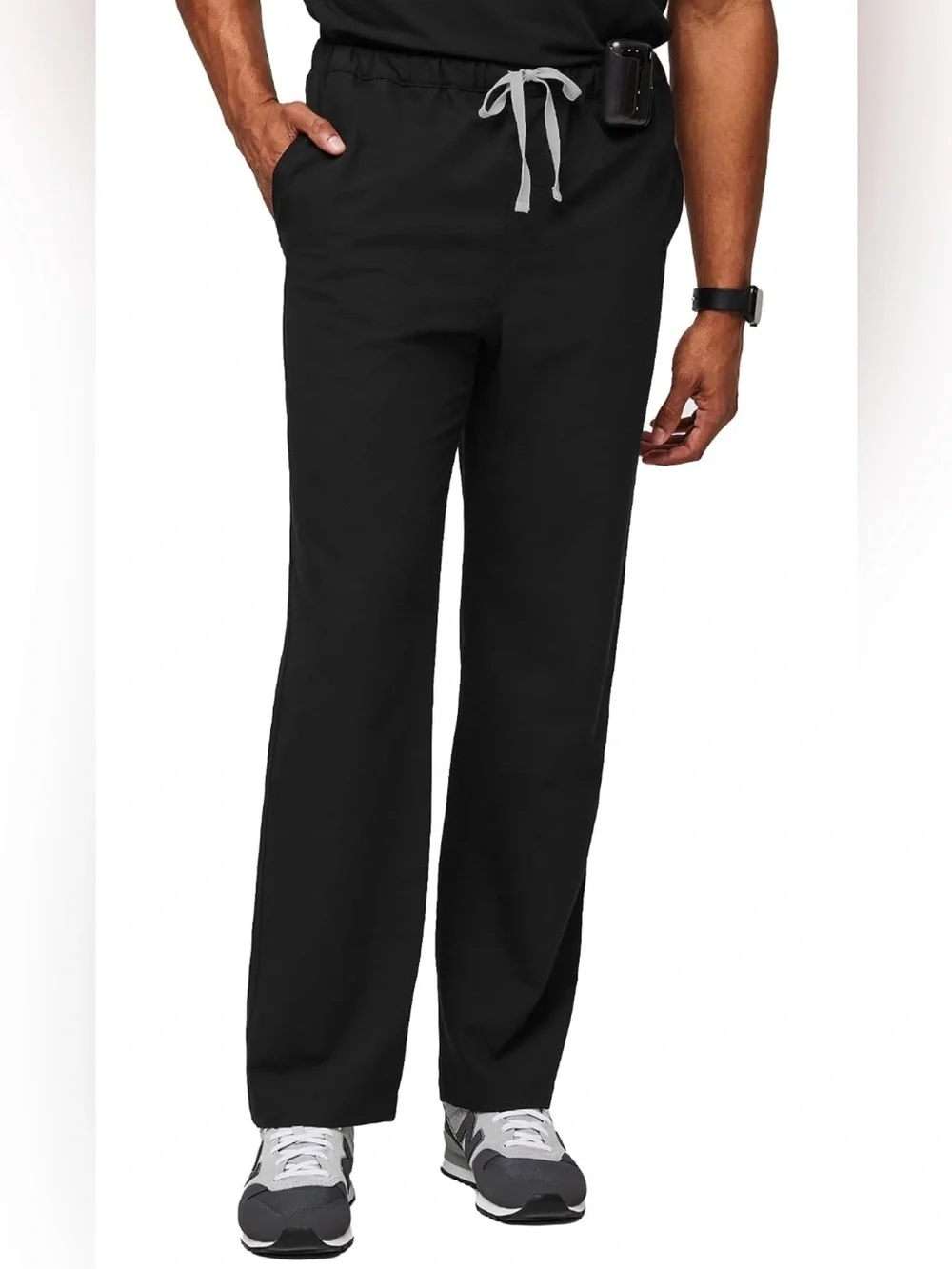 Figs Men’s Black Pisco Basic Scrub Pants Straight Leg FIONx Fabric| Size: small